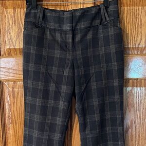 The Limited Gray and Black Plaid Cassidy Fit Pants